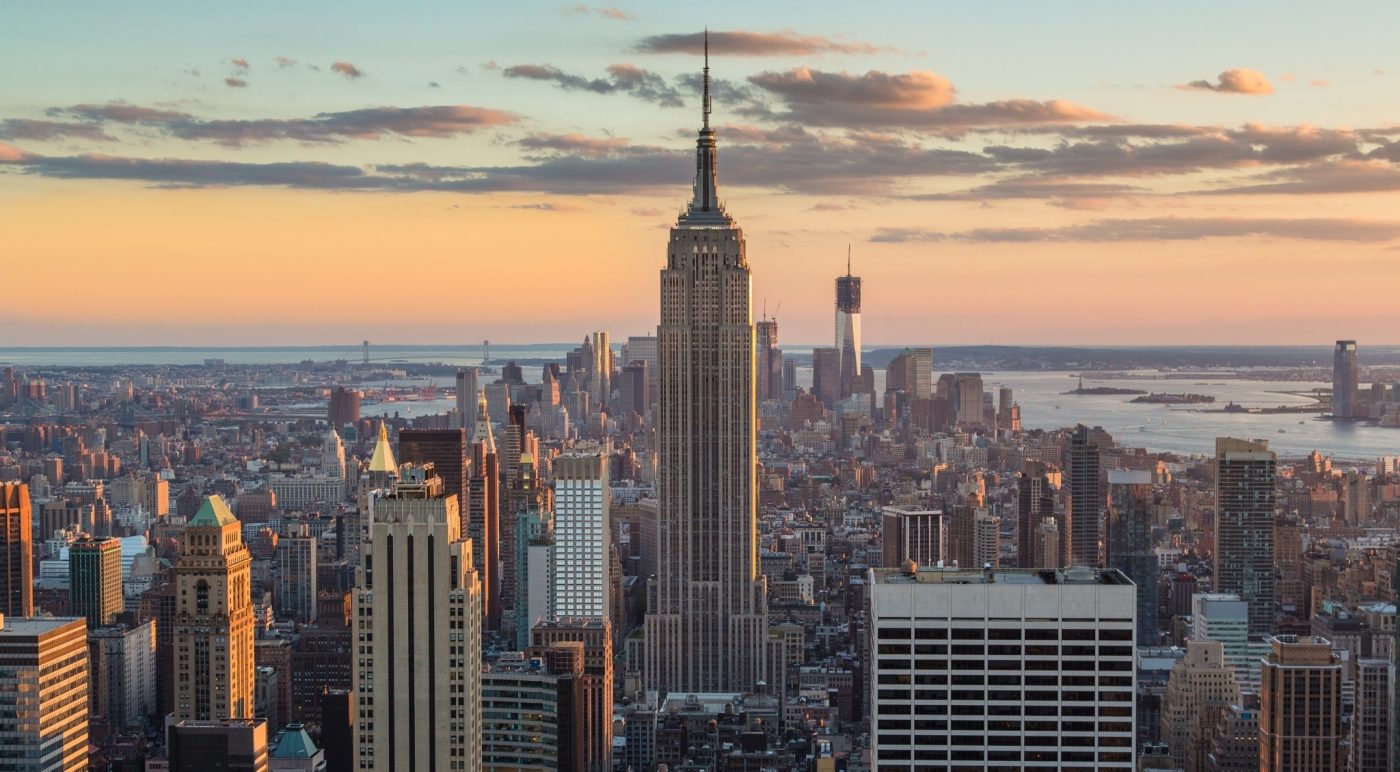 Cityscape of New York city with Empire State Building