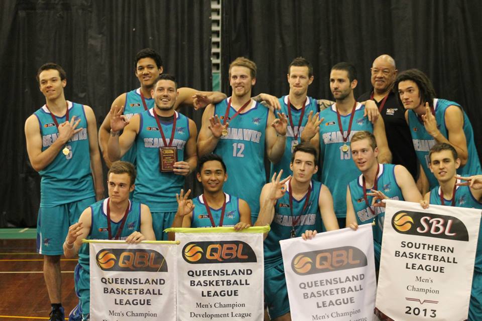 Max and the North Gold Coast Seahawks after their 3rd Championship Win in 2013