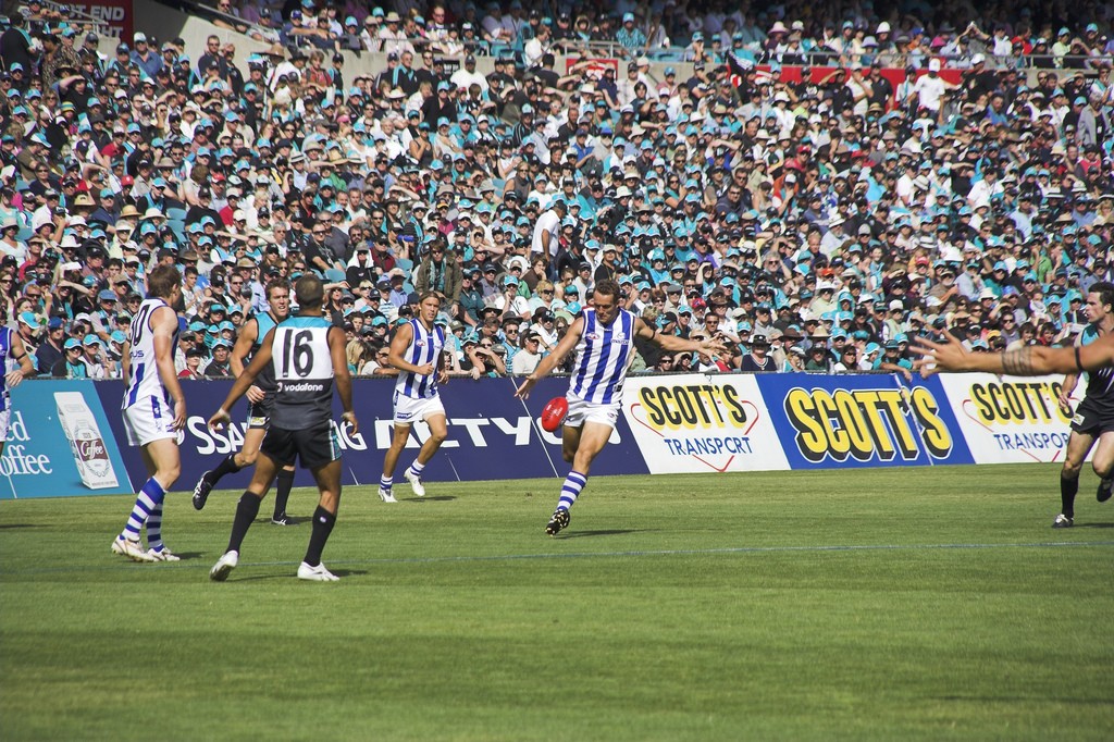 Australian Rules Football (AFL) game in Adelaide