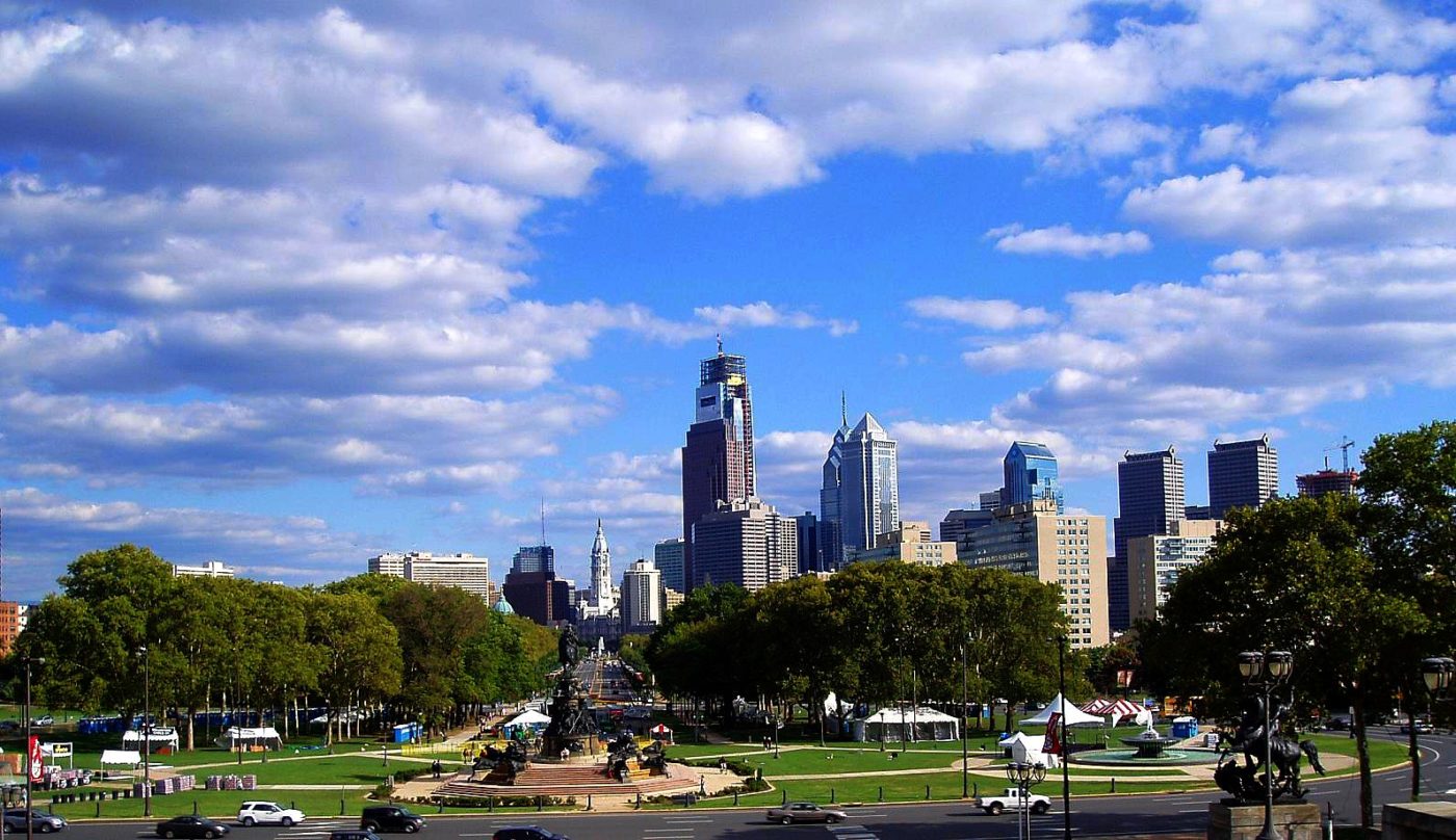 Sunny spring day in Philadelphia, PA. Photo by Lee Cannon via Flickr CC