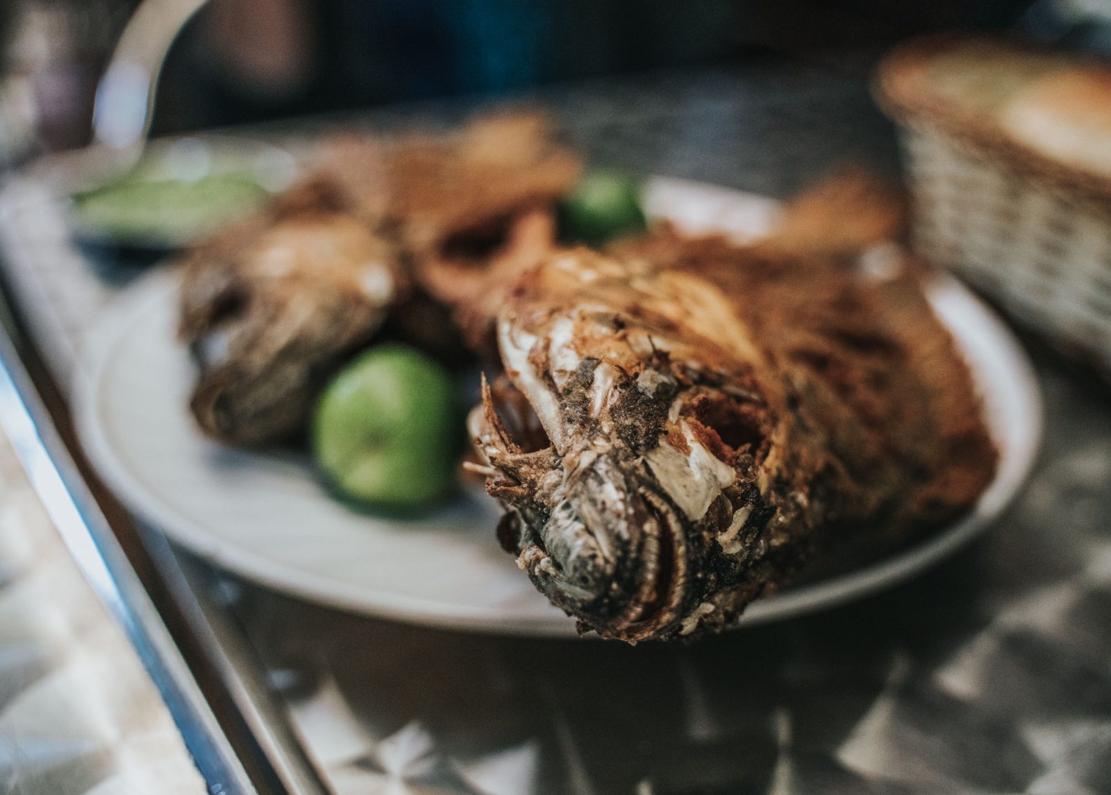 Fried fish food dish in Ethiopia