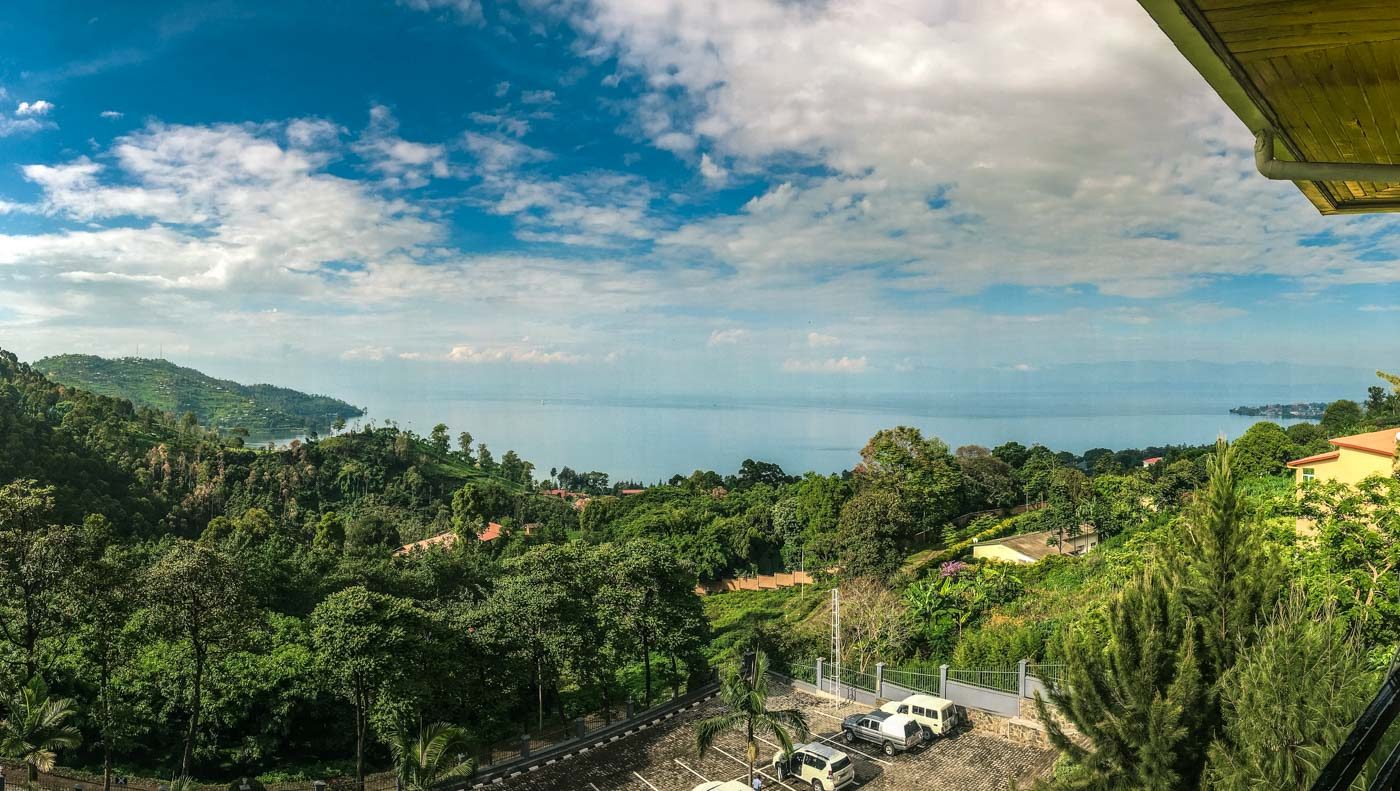 Lake Kivu, view from a hotel in Giseniy