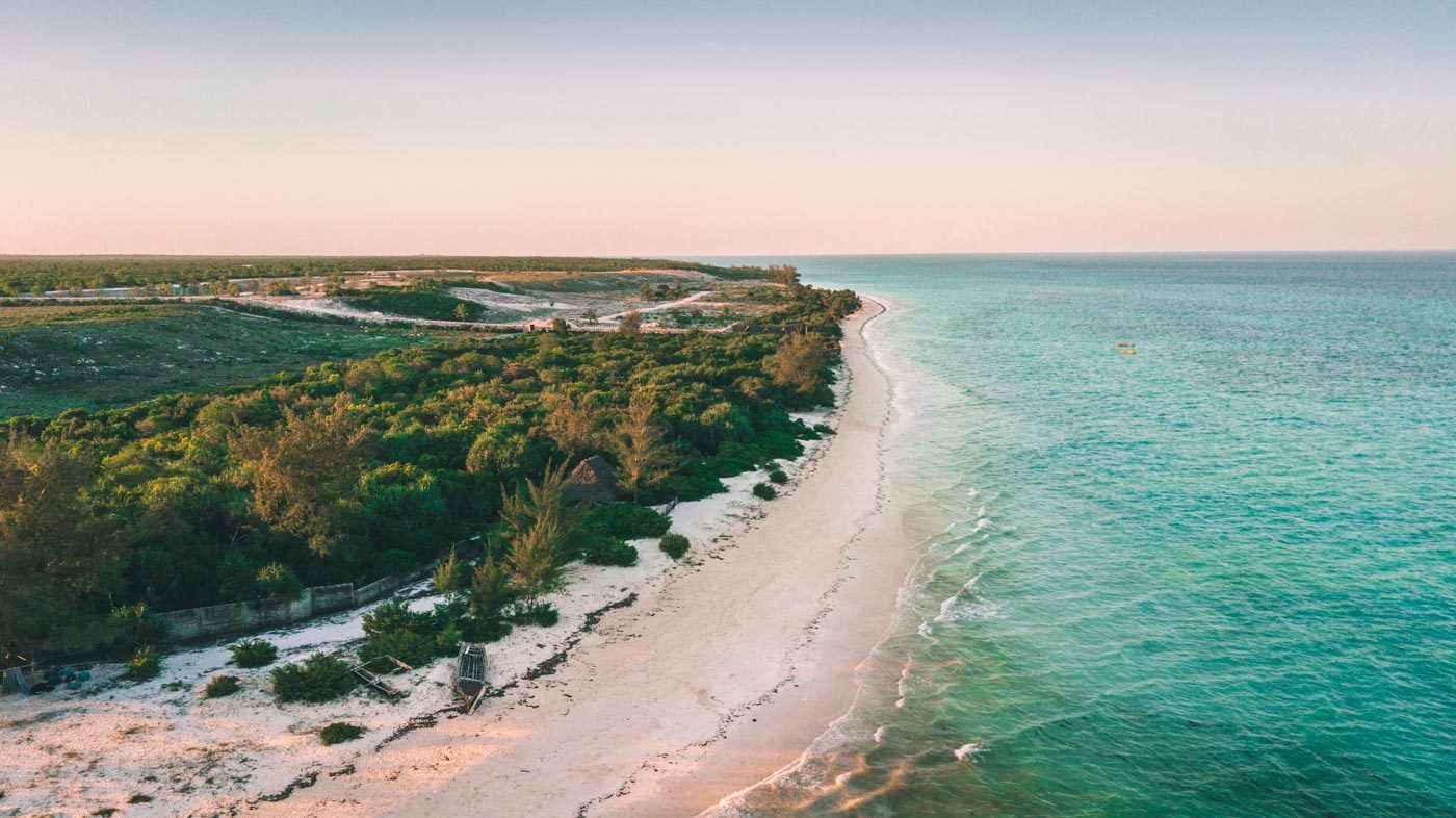 Beautiful coastline on Zanzibar Island