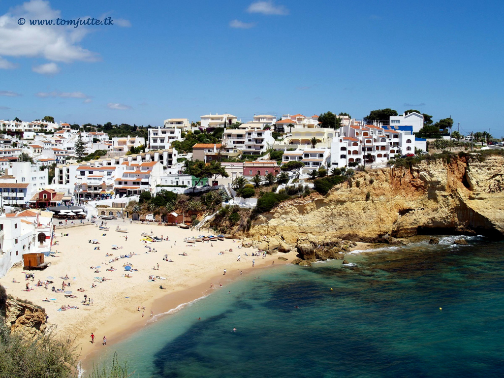 Carvoeiro, a coastal village in the Central Algarve, Portugal.