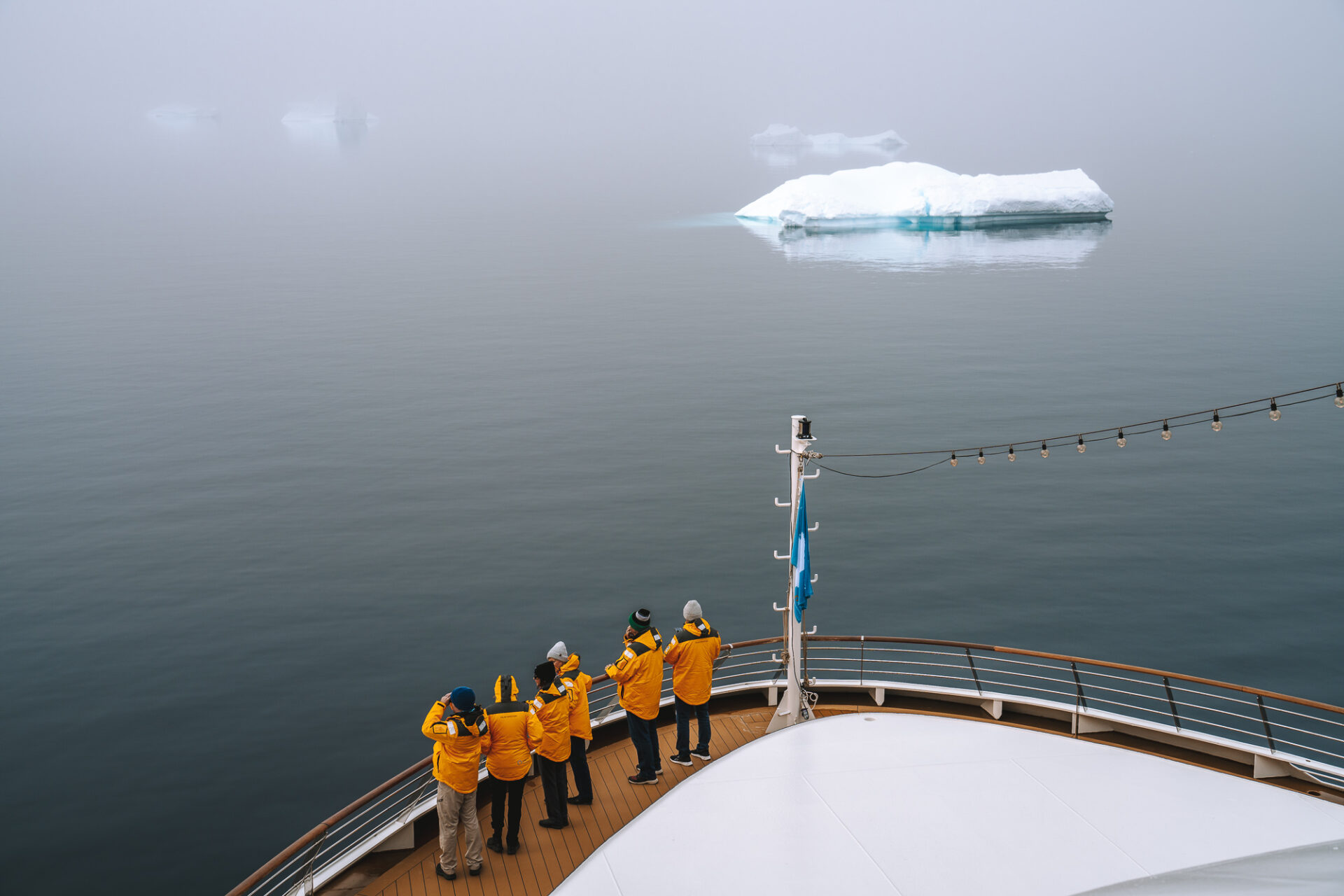 Antarctica Quark ship iceberg people 09487