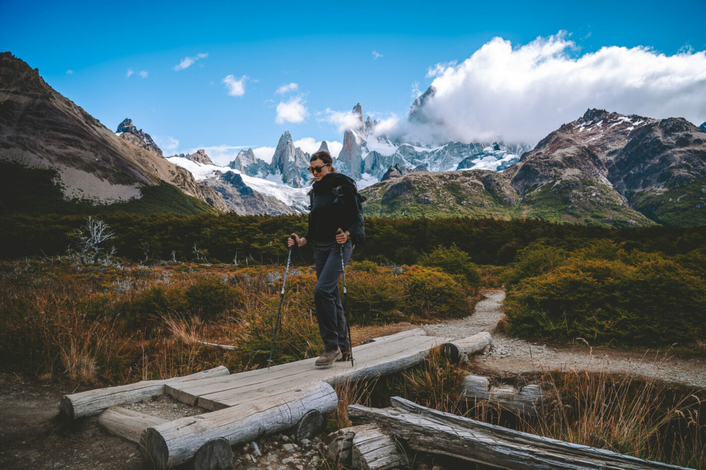 Admiring the view of these glaciers while Hiking Laguna de los Tres