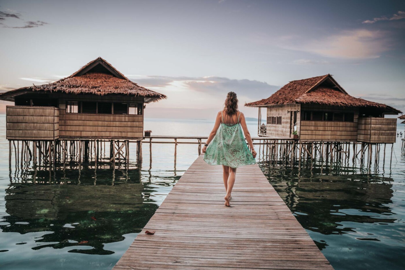 Bungalows at the Papua Paradise Eco Resort, Raja Ampat, Indonesia