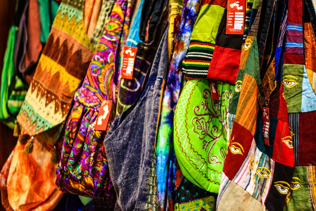 Hippy bags for sale at the market