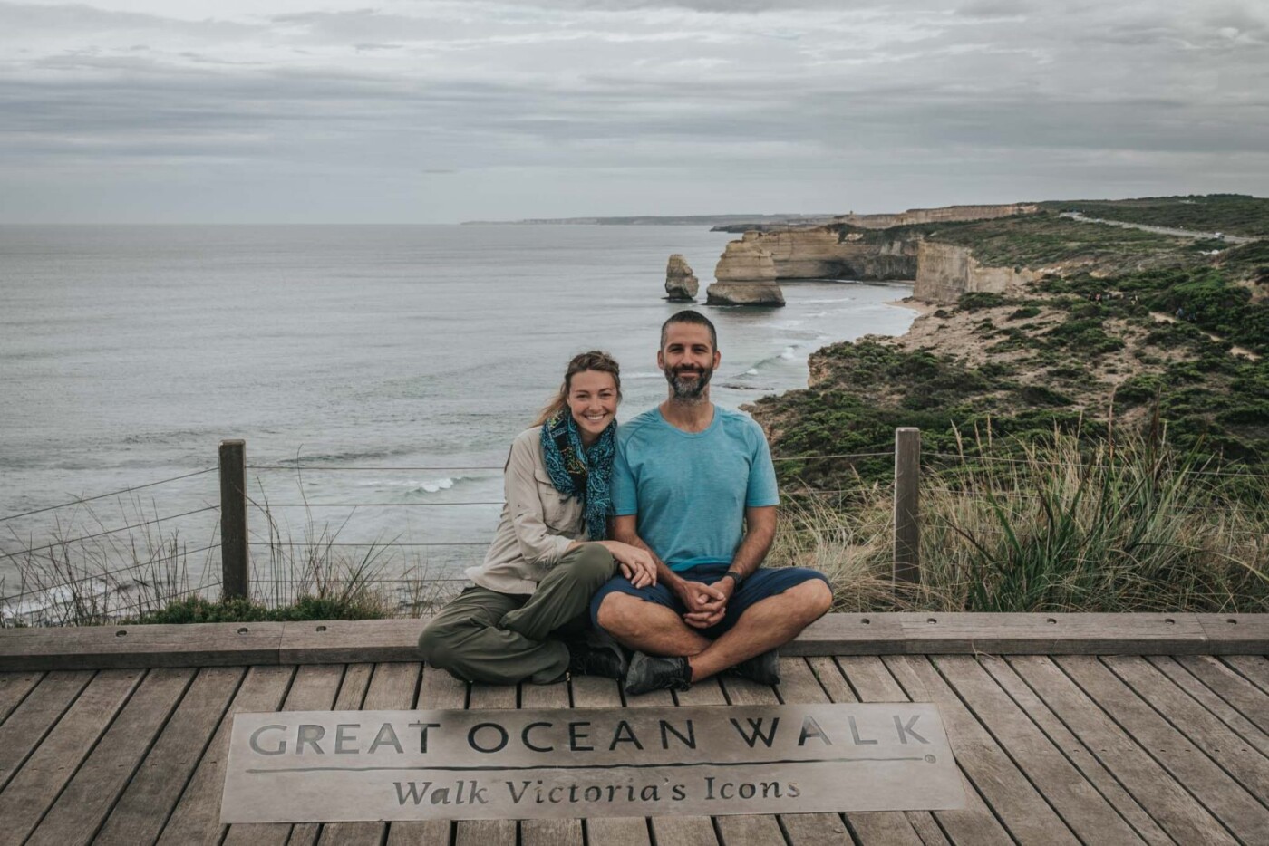 Oksana & Max at the end of the Twelve Apostles Lodge Walk