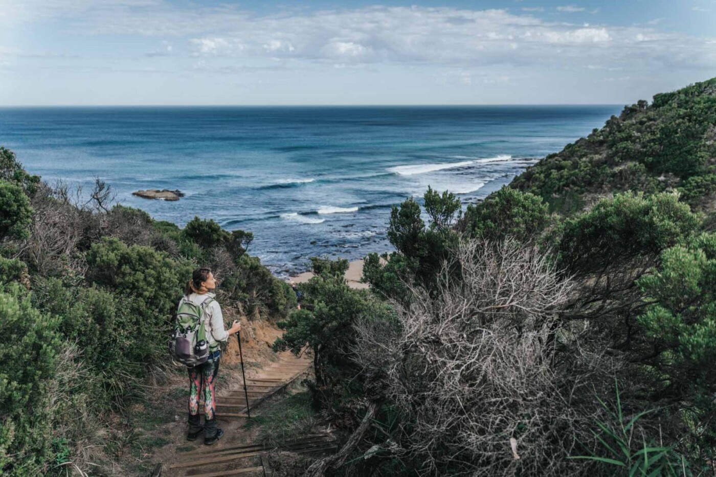 Heading down to Wreck Beach. Great Ocean Road Walk