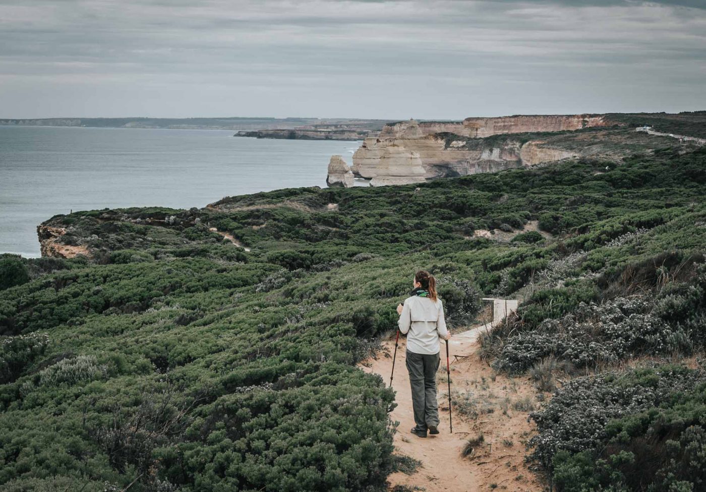 First glance at the Twelve Apostles ahead. Twelve Apostles Lodge Walk