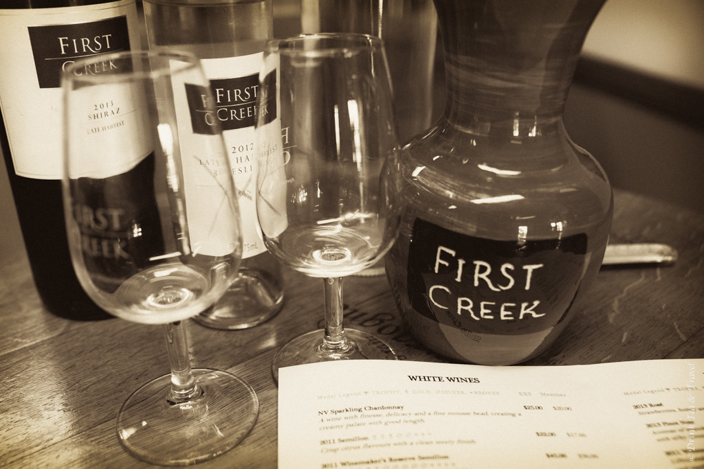 First Creek Winery tasting in Hunter Valley, NSW, Australia