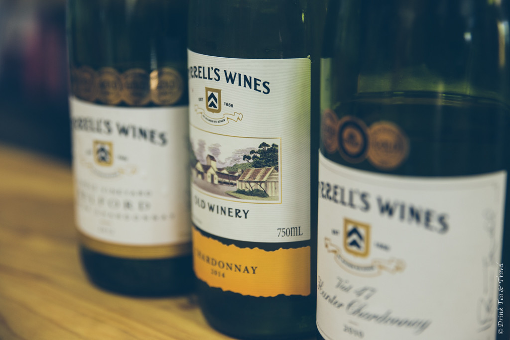 Sydney to Brisbane road trip: Selection of Chardonnay at Tyrrell's, Hunter Valley, NSW, Australia