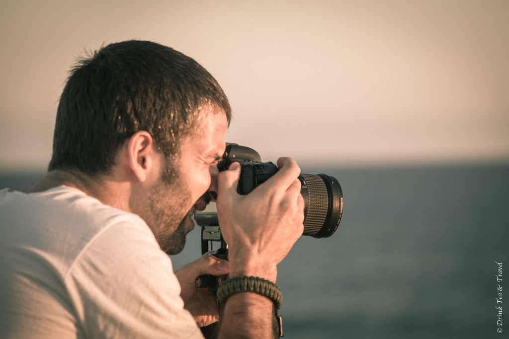 Things to do in Newcastle NSW: Max snapping away at sunset. Bar Beach. Newcastle, NSW Australia