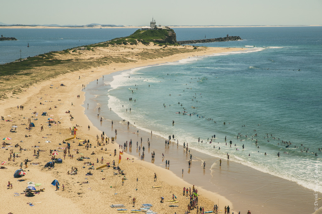 Things to do in Newcastle NSW: Nobby's Beach. View from the top of Fort Scratchley. Newcastle. Australia