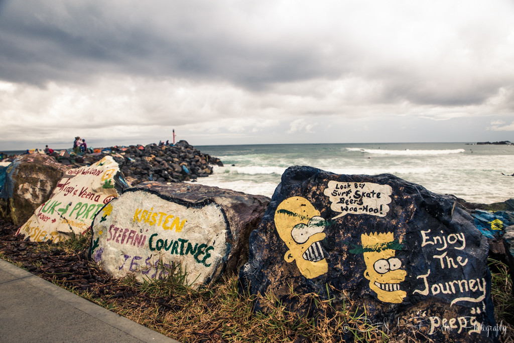 Travel themed rocks are also popular, Port Macquarie, NSW