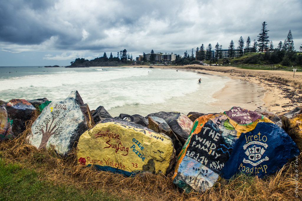 The rocks and the Town Beach, Port Macquarie, NSW