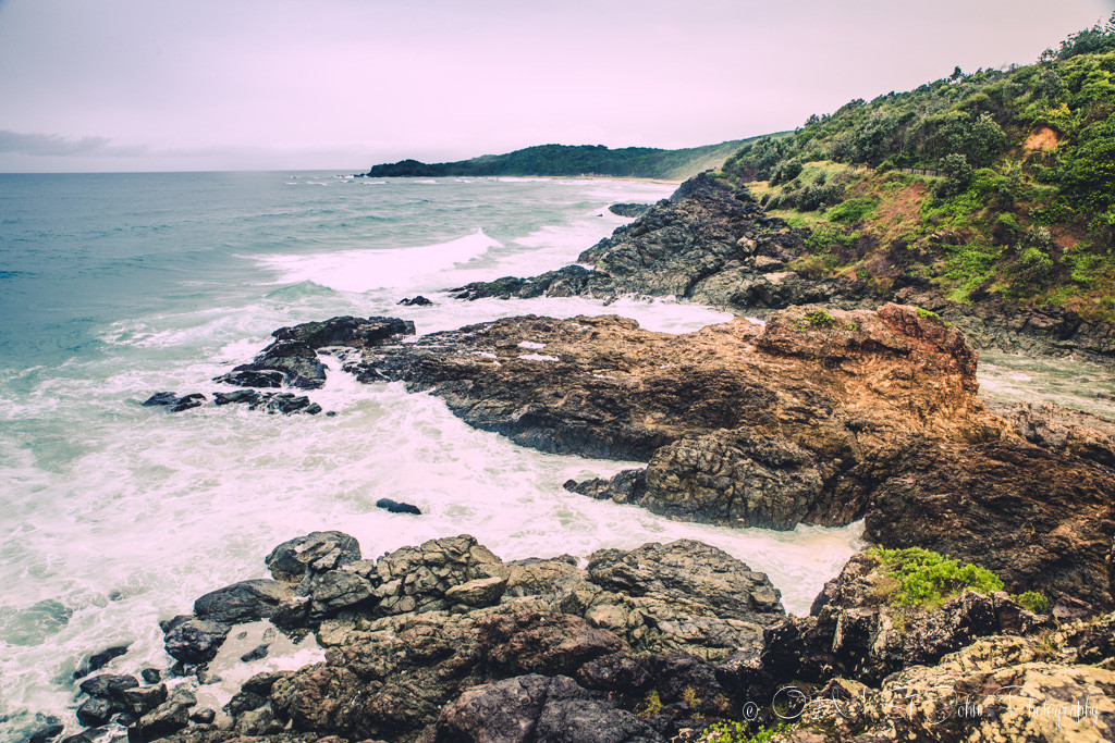 Rocky headlands at the end of Flynn's Beach, Port Macquarie, NSW