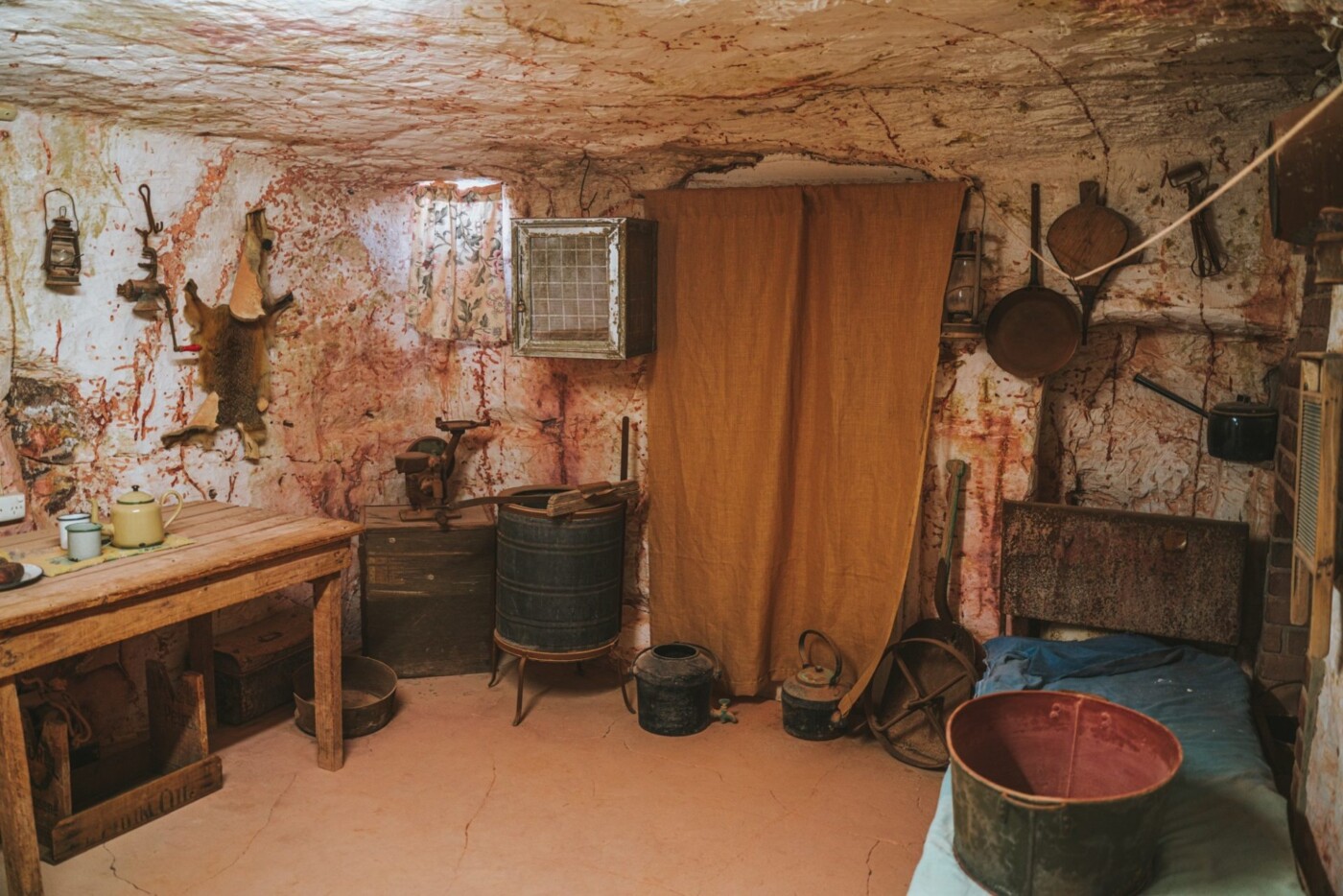 Miner’s dwelling in an opal mine in Coober Pedy.