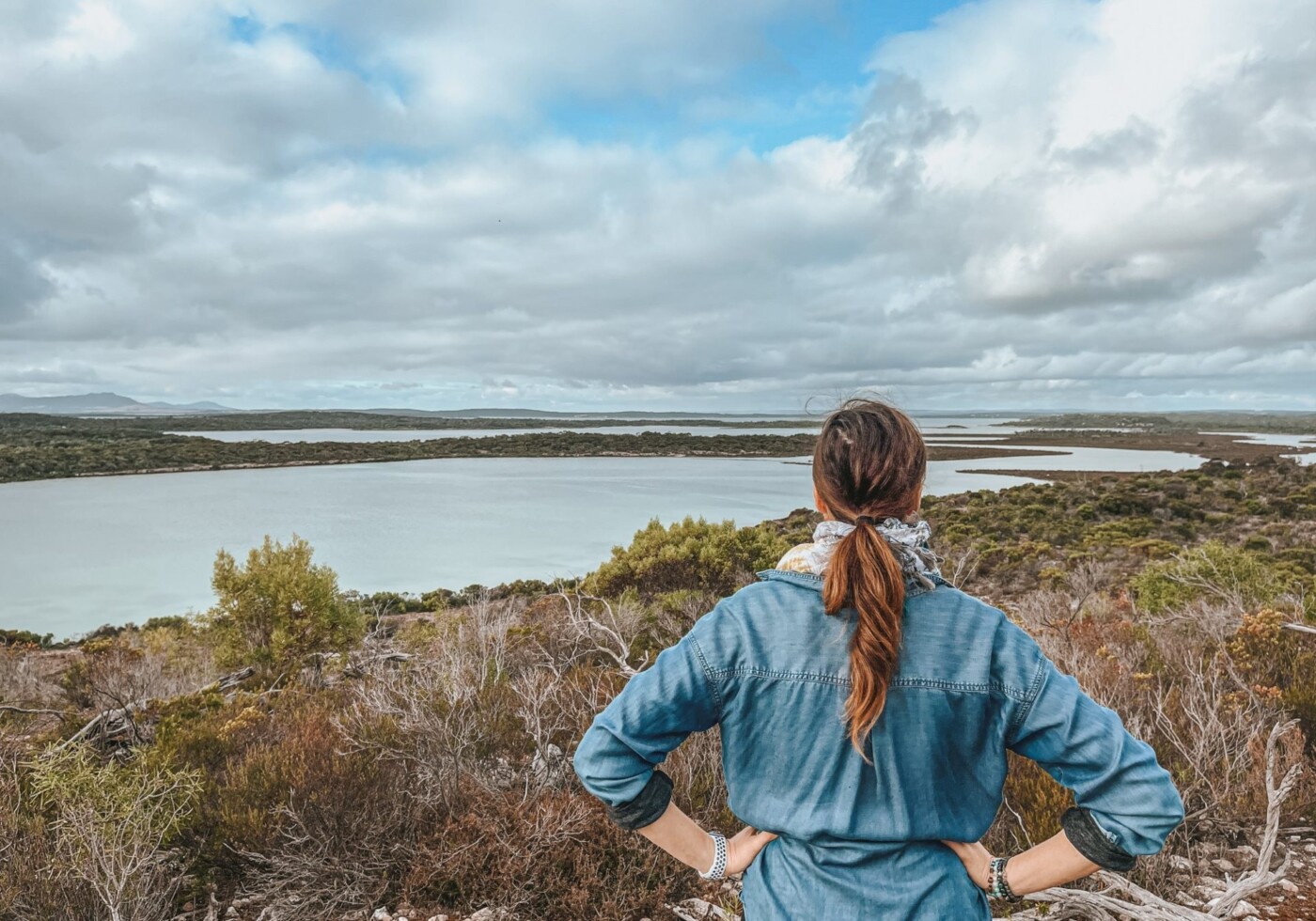 Overlooking Yangie Bay from one of the hiking trails