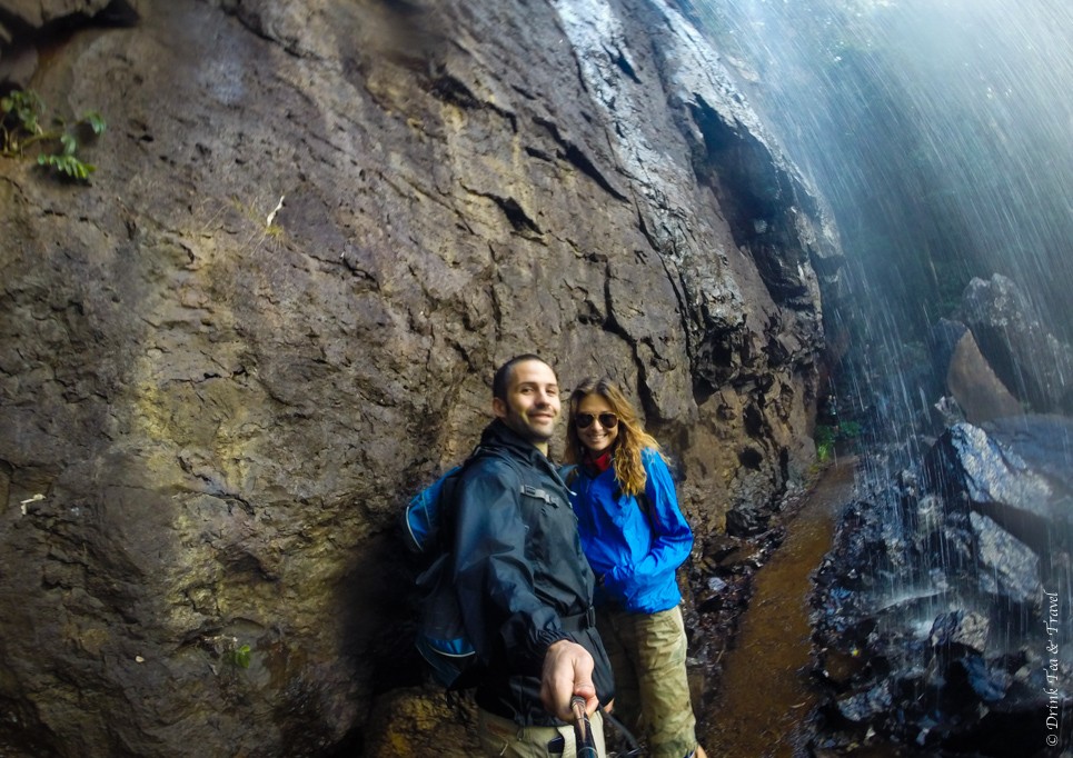 Behind the Twin Falls in Springbrook National Park