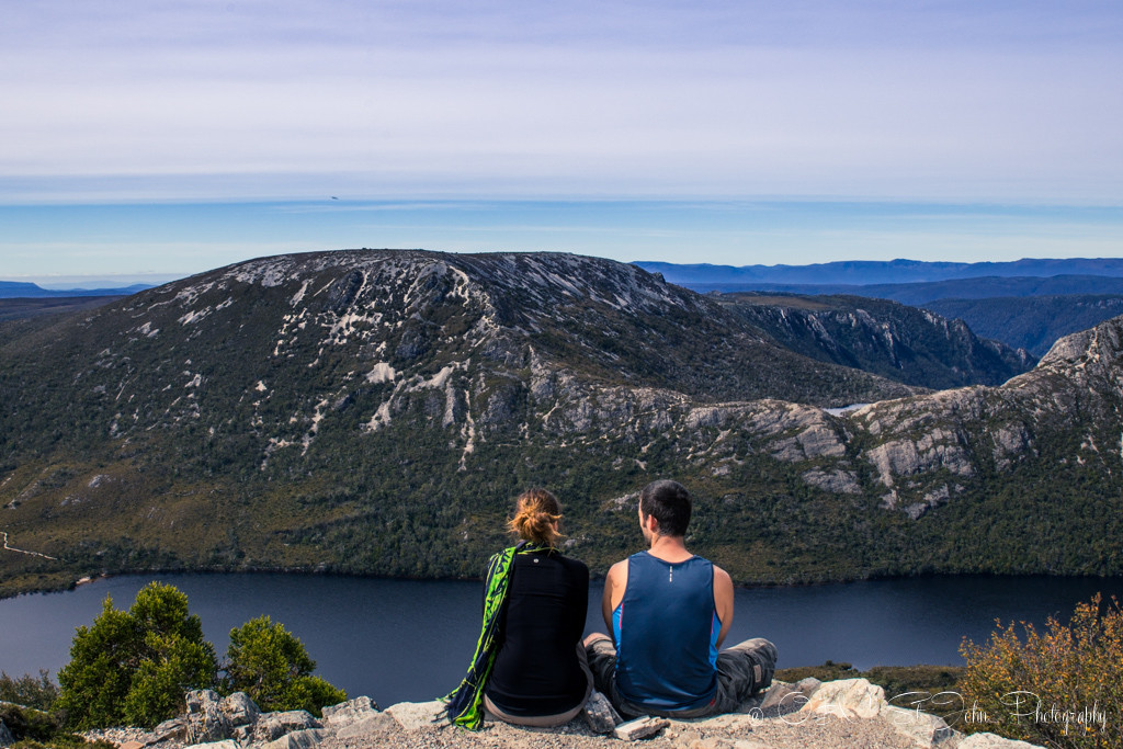 Taking a break from the crowds at the top of Marion's Lookout. Cradle Mountain National Park.