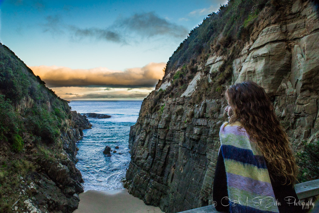 Great views just outside the Remarkable Cave. Port Arthur. Tasmania