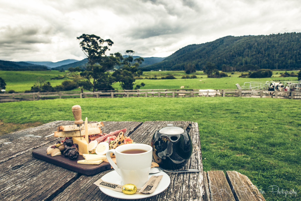 Local produce, tea and one hell of a view at the Holy Cow cafe in a small town of Pyengana, located 2 hours east of Launceston. Tasmania
