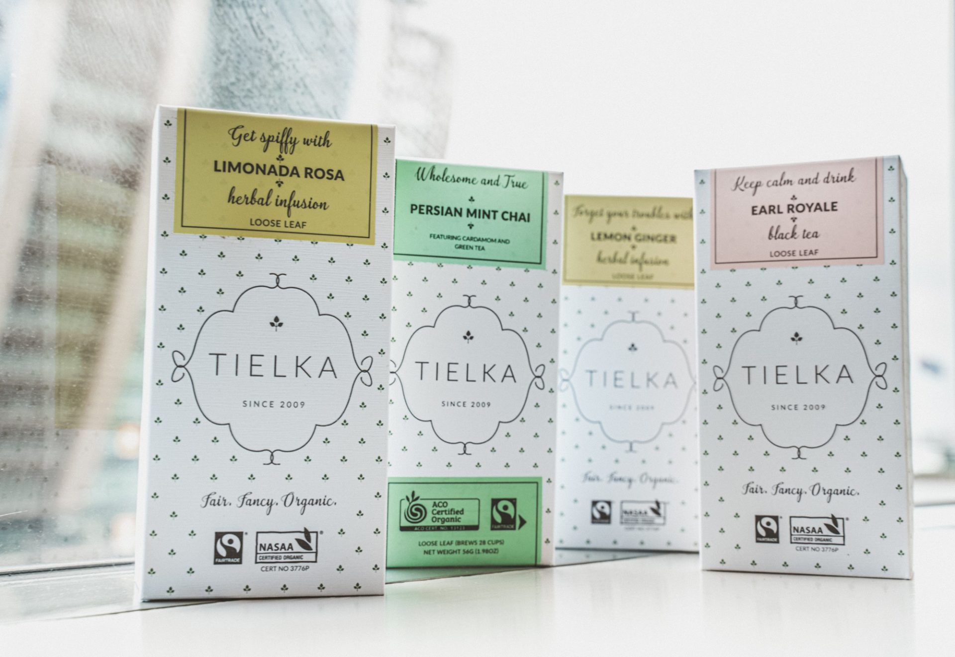 A range of Tielka teas