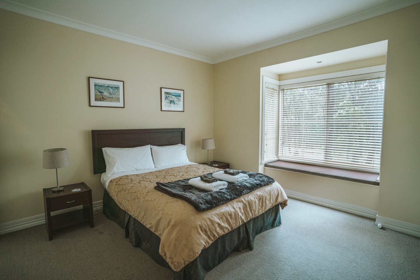 Bedroom at the Waverley House Cottages in Lakes Entrances, Victoria