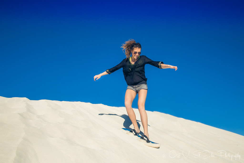 Western Australia itinerary: Sand surfing in Lancelin. Western Australia