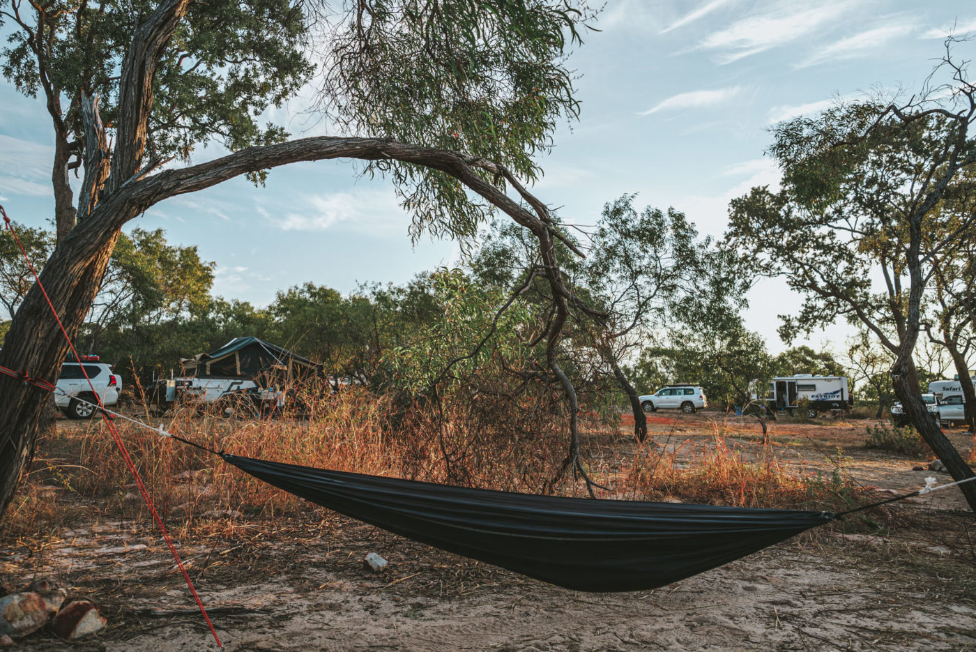 Australia WA Dampier Peninsula Gumbanan Bush camp hammock 00735