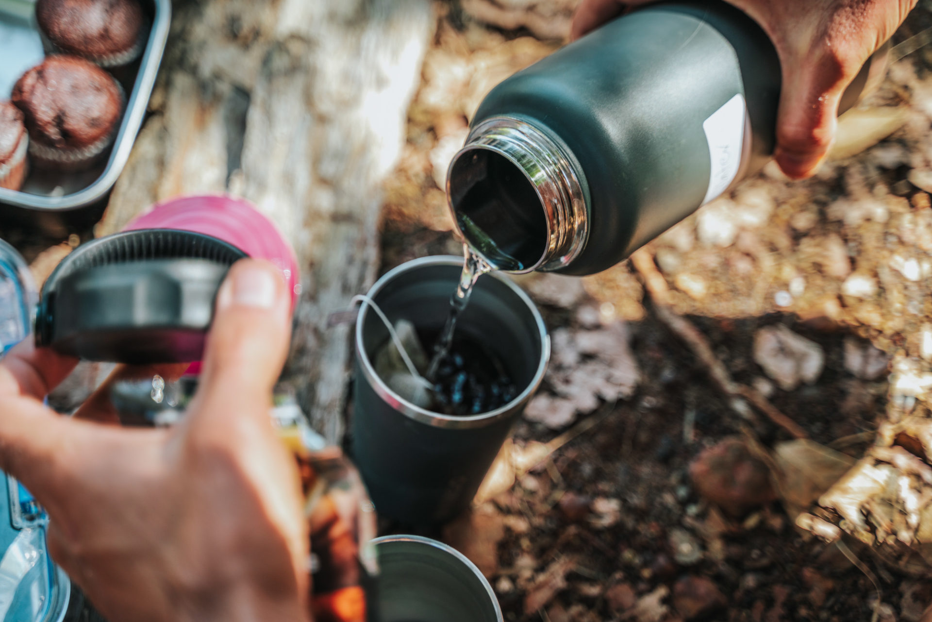 Water bottles like LARQ are super convenient to bring during hiking. 