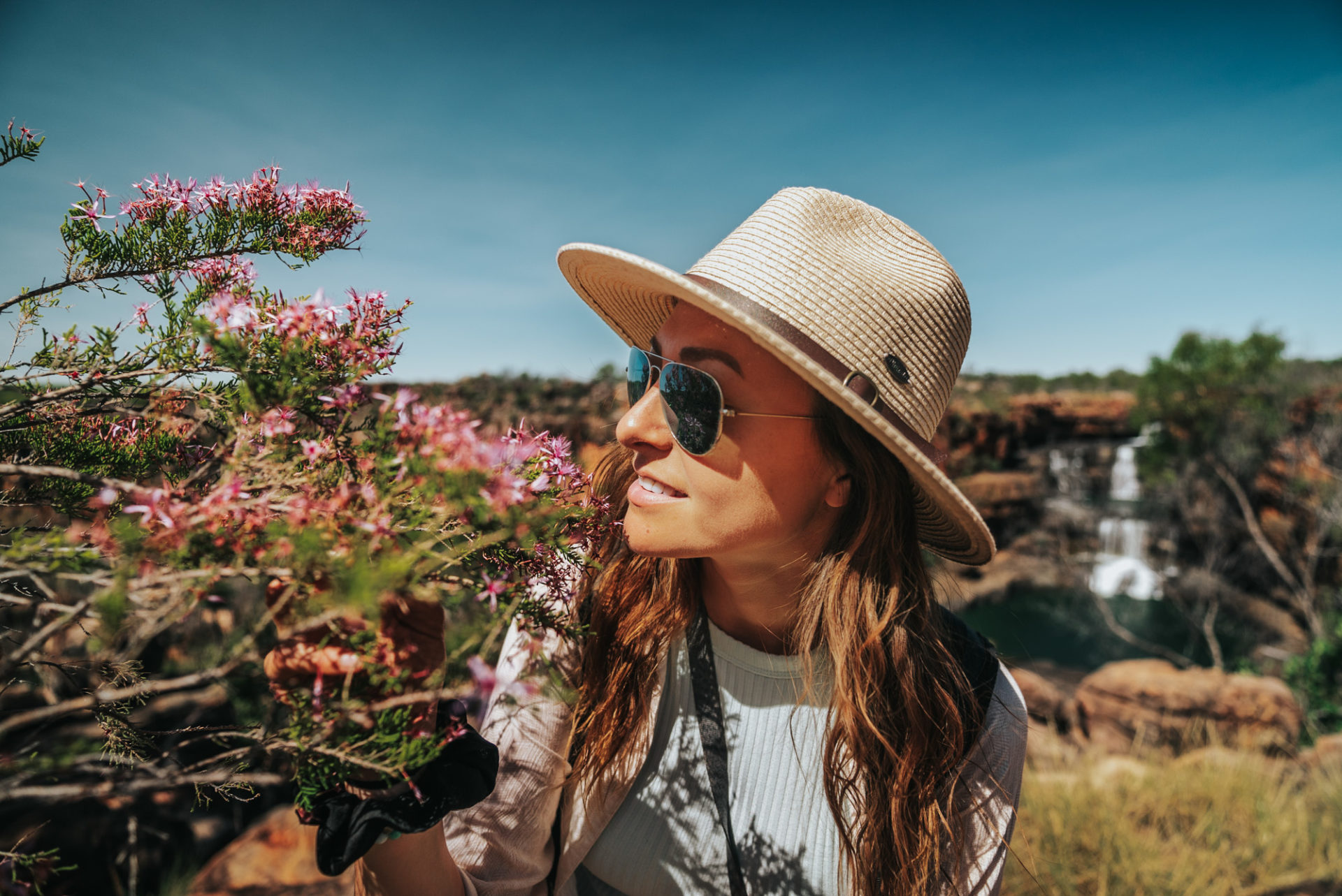 Admiring the beauty of these wildflowers