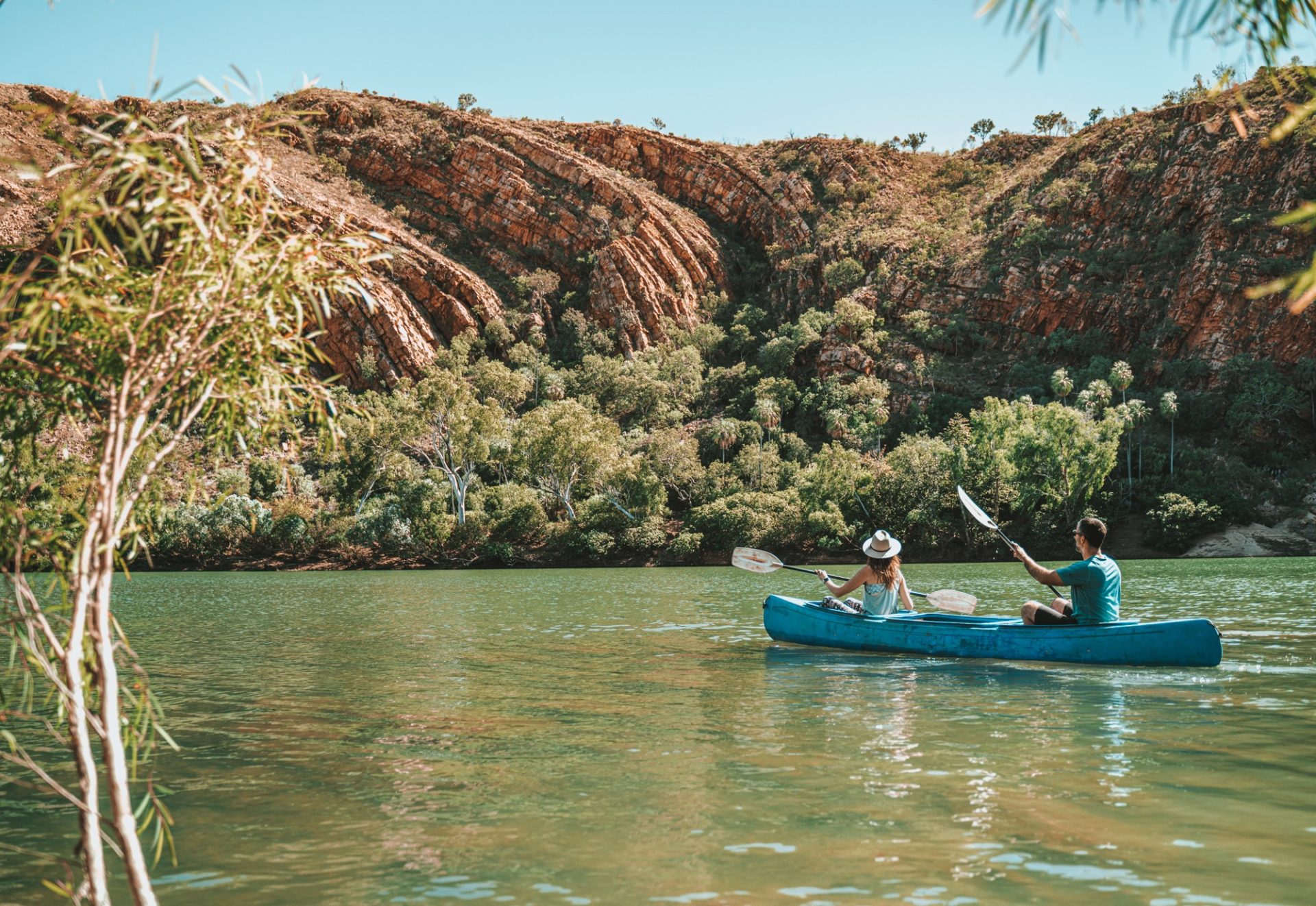 Kayaking at Dimond Gorge, Mornington Wilderness, Gibb River Road