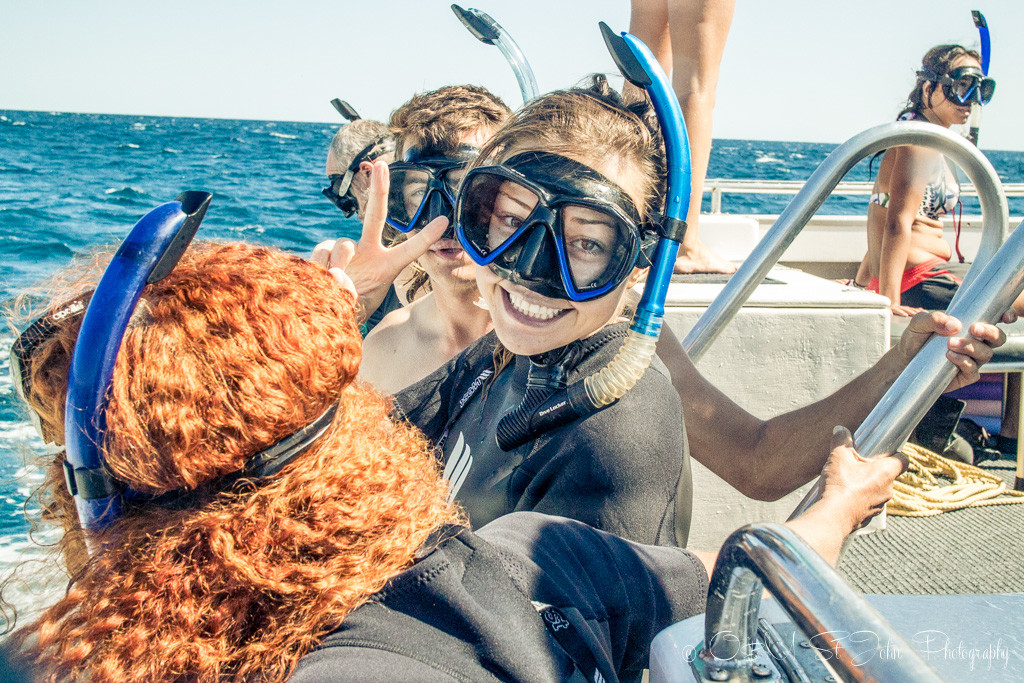 Ready for our first snorkel! Ningaloo Reef. Exmouth. Western Australia