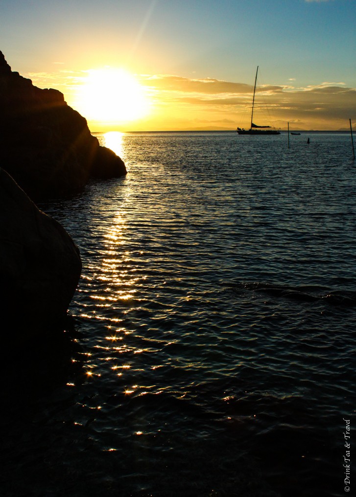 Sunset. Sailing Whitsundays. Australia