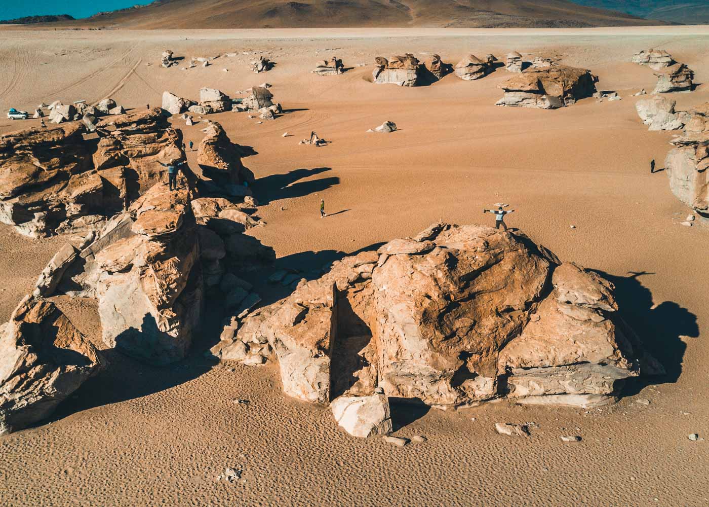 Lava rock formations in the desert