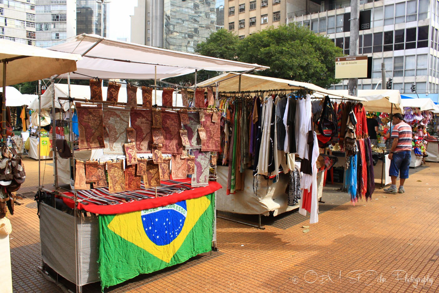 Open air market in Sao Paulo, Brazil