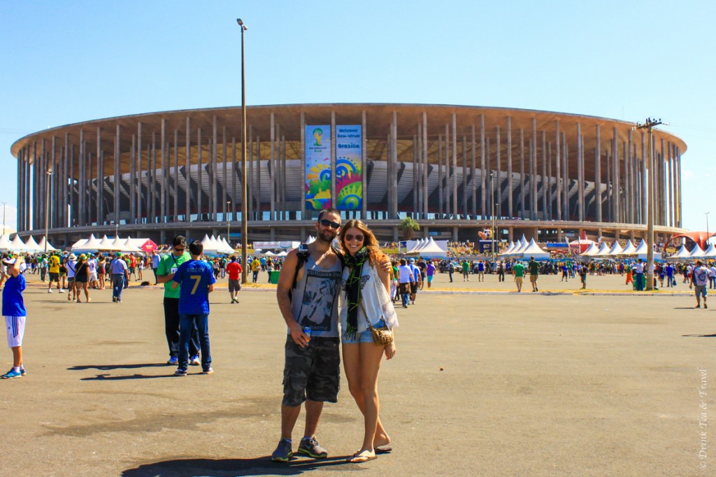 Max and I at the France vs Nigeria World Cup game in Brasilia, Brazil