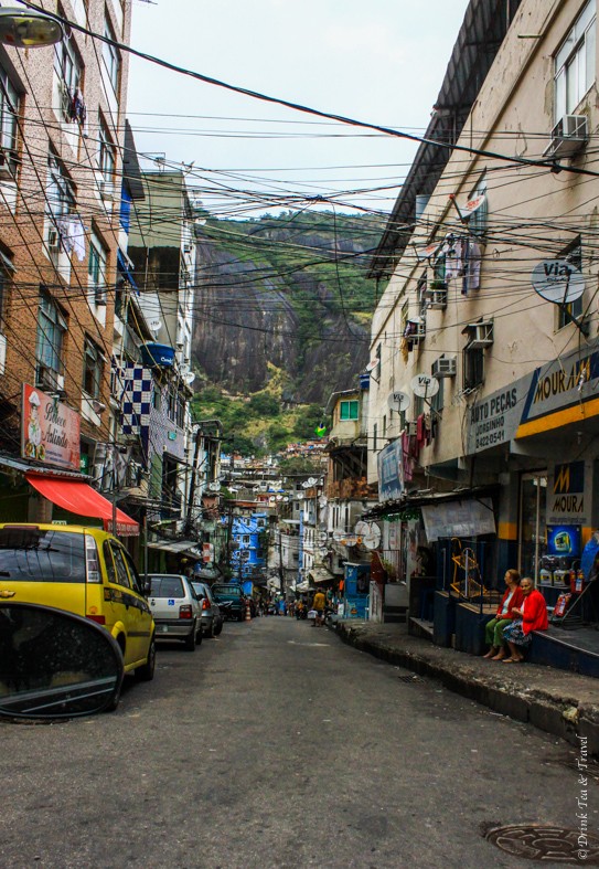 A typical street in Rocinha, largest favela in Rio de Janeiro