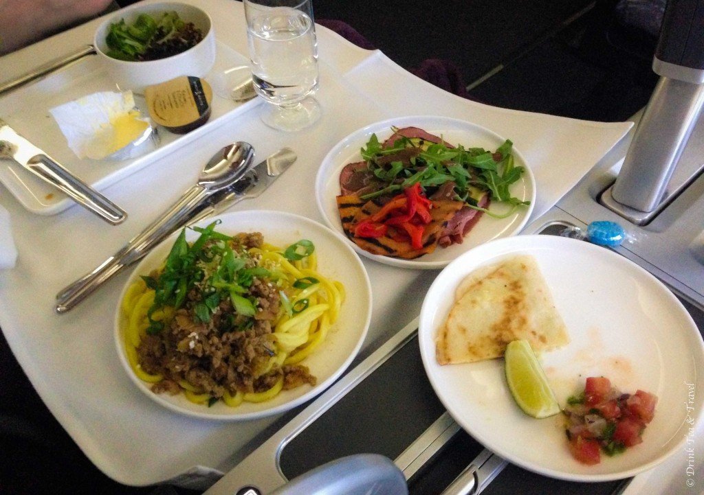 Appetizers in Qantas Business Class