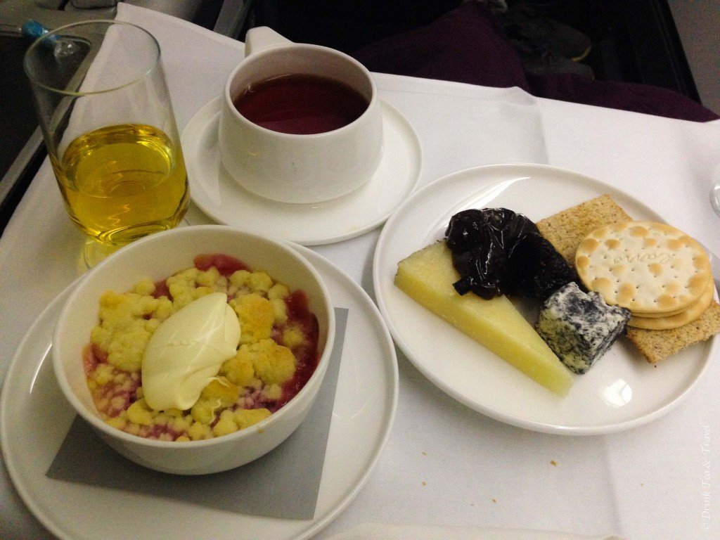 Dessert in Qantas Business Class