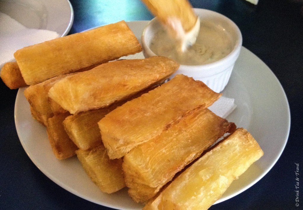 Brazilian dishes: yuca fries