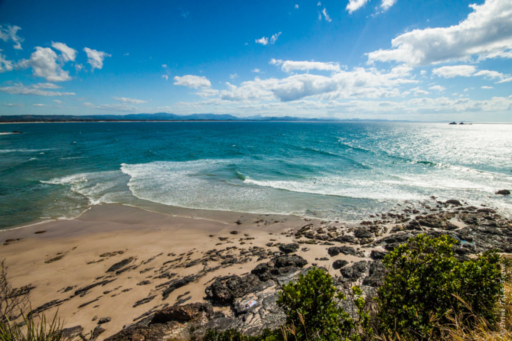 Beautiful clear waters in Byron Bay, Australia