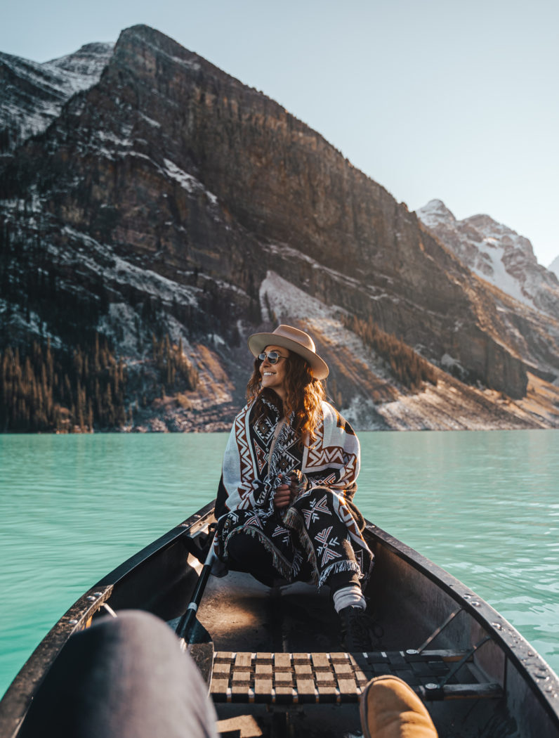 Canada Alberta Rockies Banff Lake Louise canoe Oksana 04551