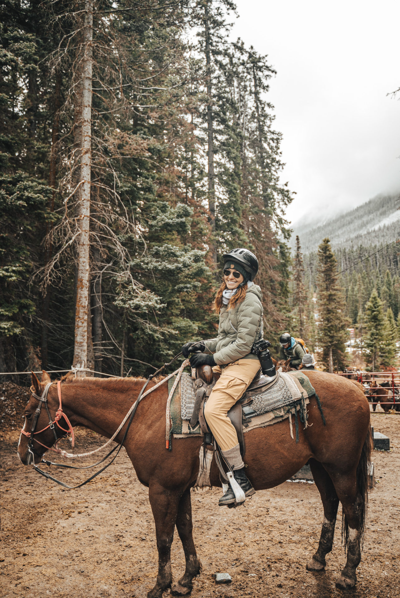 Horseback riding in Rocky Mountains, Banff