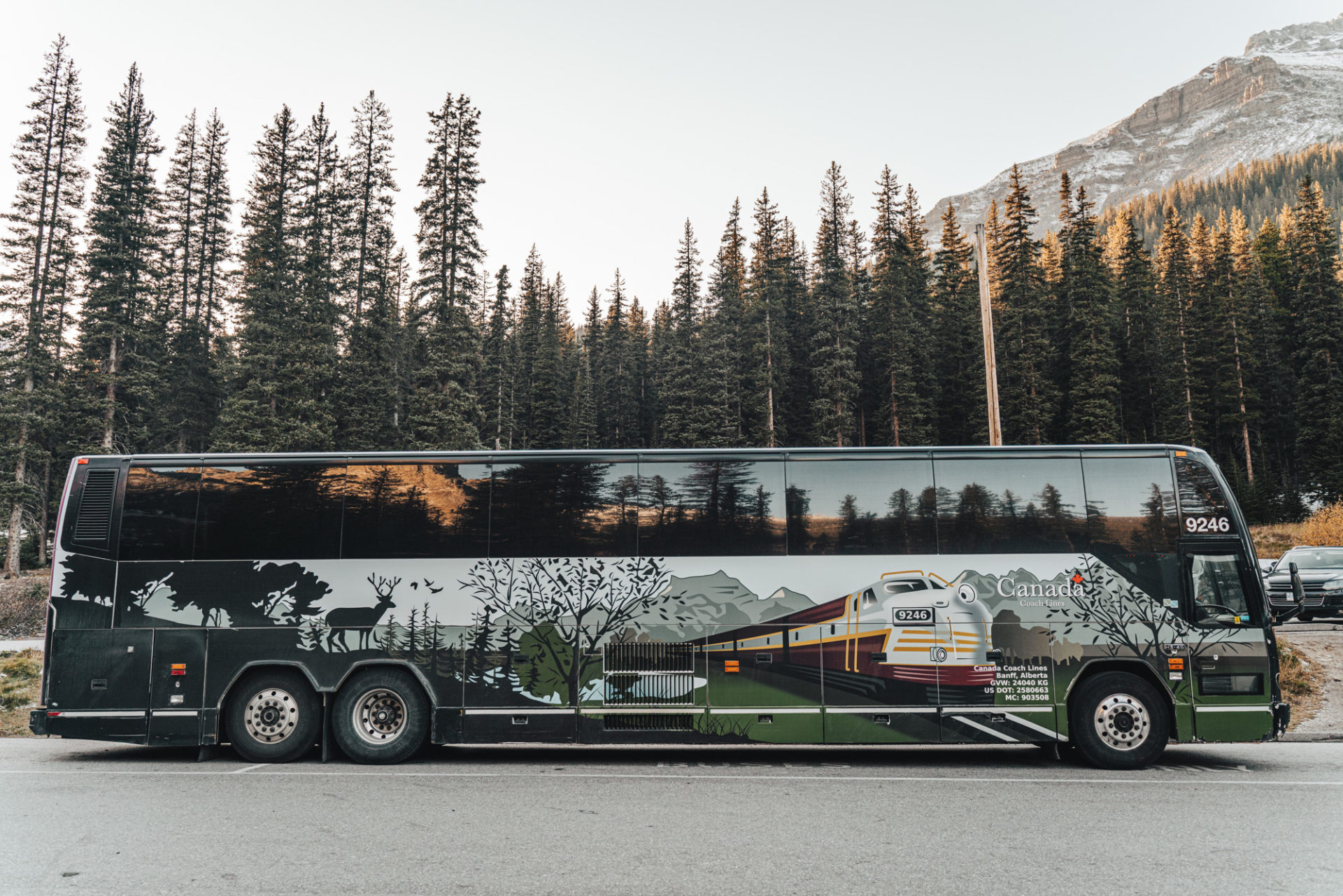 Canada Alberta Rocky Mountains Banff transit 06798