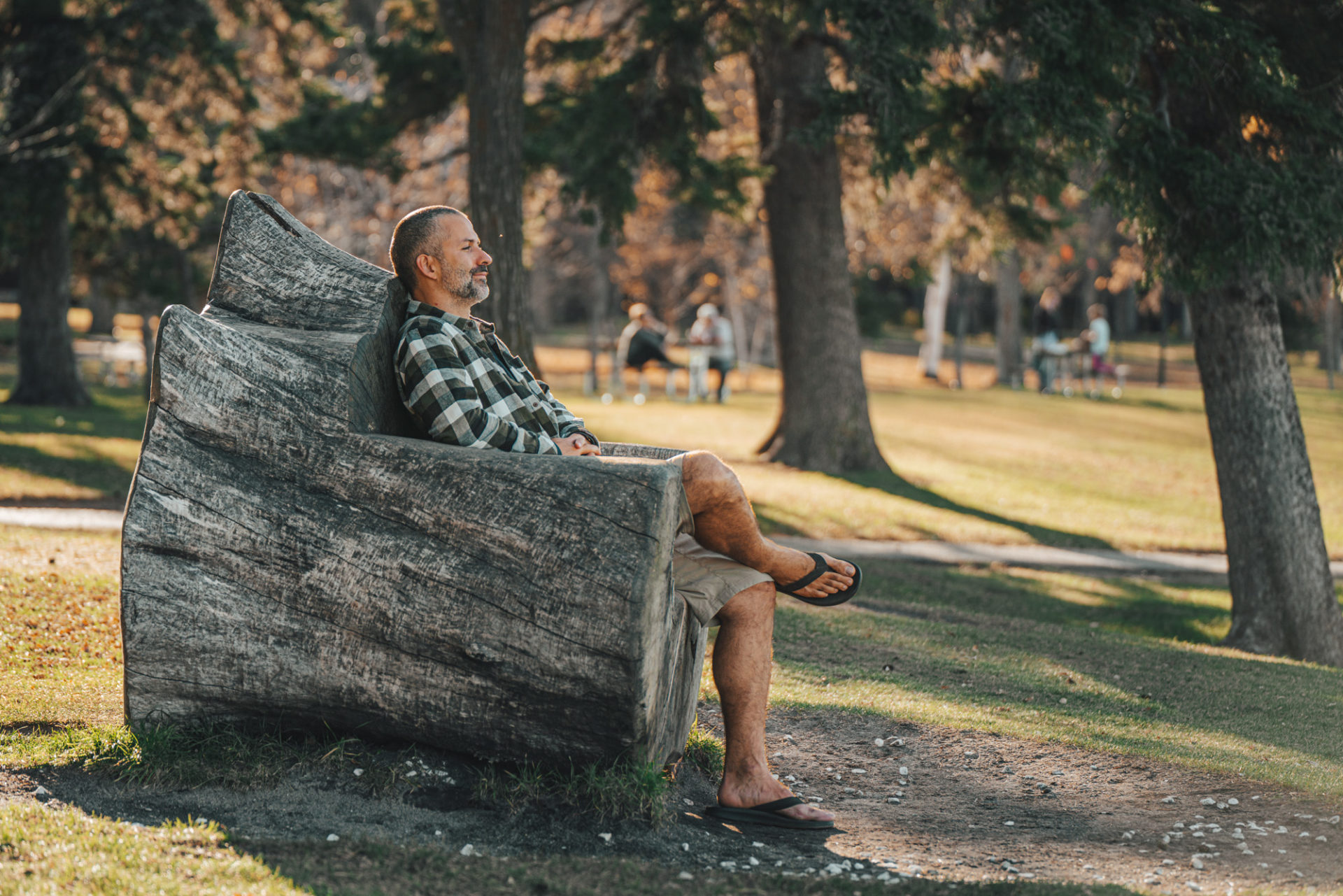 Enjoying the park near Clear Lake at Riding Mountain National Park