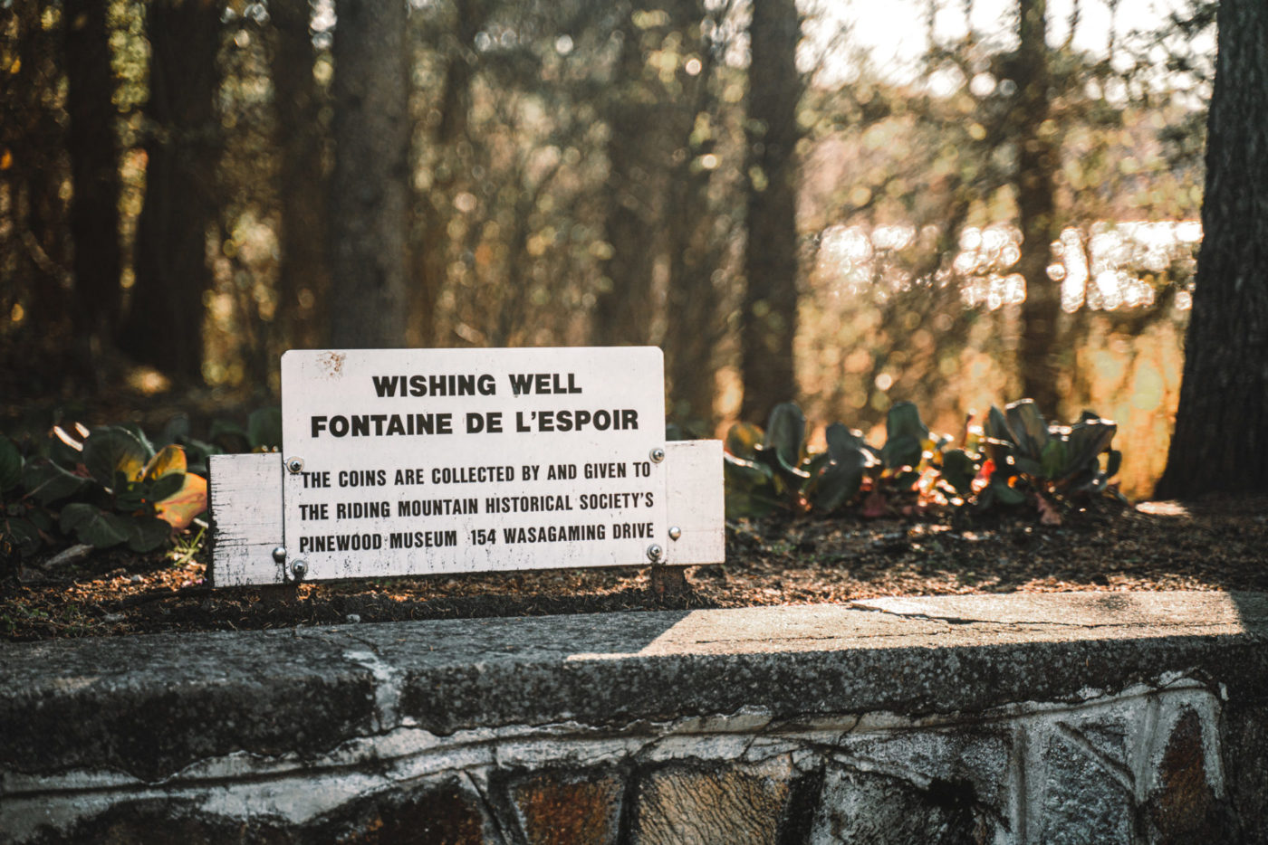 Canada Manitoba Riding Mountain National Park wishing well 07158